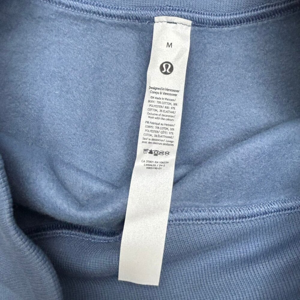 NWT Lululemon Scuba High-Rise Mini Skirt Ocean Blue Soft Cotton Fleece Size Med - Picture 8 of 8